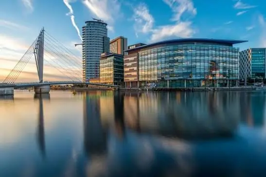 MediaCityUK at sunset, Manchester